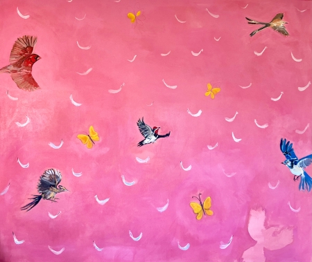 Des Oiseaux de Texas (The Birds) by artist Melissa Wen Mitchell Kotzev